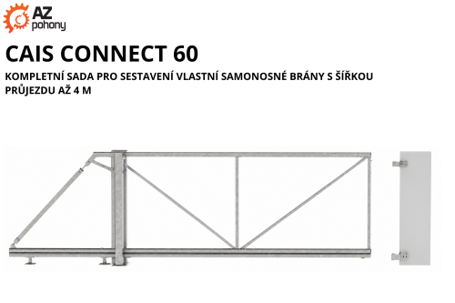 CAIS CONNECT 60 - kompletní sada pro sestavení vlastní samonosné brány s šířkou průjezdu až 4 m